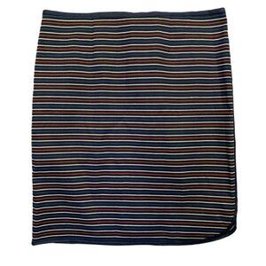 Tommy Hilfiger Women's Skirt Size 4 Striped Multicolor Straight Back Zipper EUC